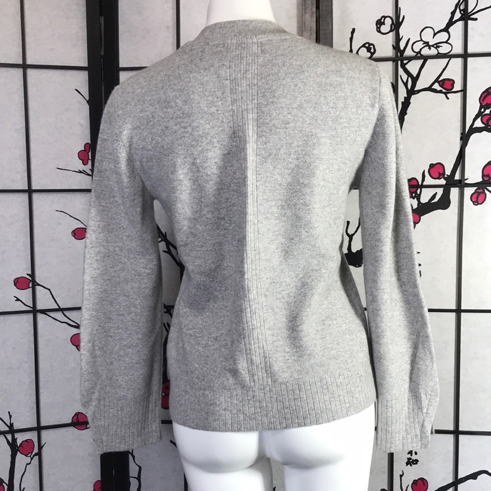🐲💙  Maeve by Anthropologie Cashmere Collection Essa Grey Button Down Cardigan - Picture 4 of 15